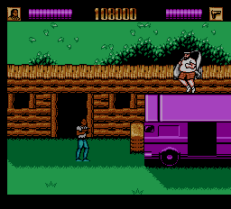 Lethal Weapon (NES) screenshot: Fight with fat guy.
