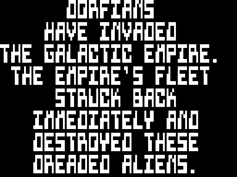 The Black Hole (TRS-80) screenshot: Some of the background story