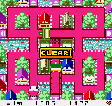 Crush Roller (Neo Geo Pocket Color) screenshot: Painting the whole level to the color of your brush clears it.