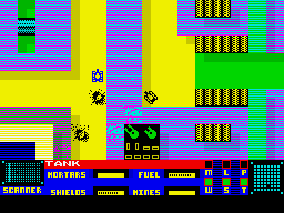 Panzadrome (ZX Spectrum) screenshot: War trace