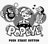 Popeye (Game Boy) screenshot: Title screen