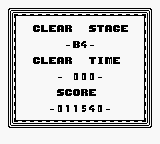 Popeye (Game Boy) screenshot: Clear Time / Score