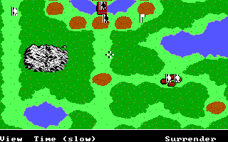 The Ancient Art of War (DOS) screenshot: Begin game - Sherwood Forest (EGA/Tandy)