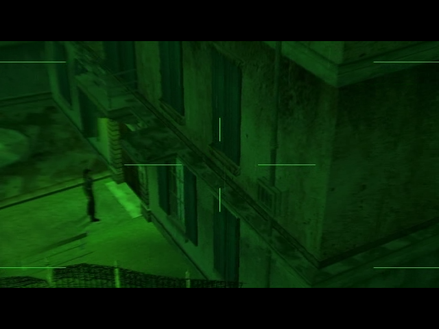 Lara Croft: Tomb Raider - The Action Adventure (DVD Player) screenshot: Lara being chased by a police helicopter