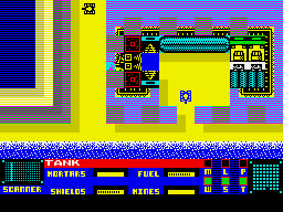 Panzadrome (ZX Spectrum) screenshot: Game starts