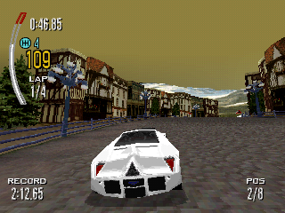 Need for Speed II (PlayStation) screenshot: White car