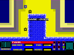 Panzadrome (ZX Spectrum) screenshot: Game Over