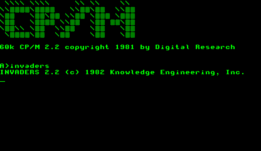 Cpc Invaders Screenshot of Invaders (CP/M, 1981) - MobyGames