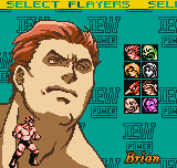 Big Bang Pro Wrestling (Neo Geo Pocket Color) screenshot: Character Select in the IEW Champion mode.