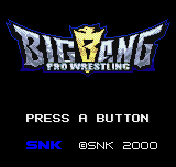 Big Bang Pro Wrestling (Neo Geo Pocket Color) screenshot: The Title Screen