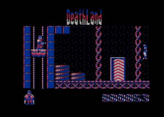 Deathland (Atari 8-bit) screenshot: Automatic platform