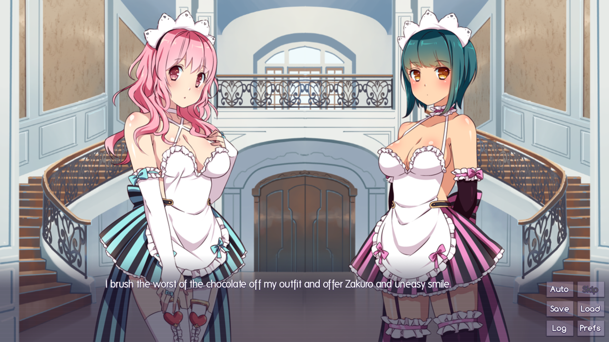 Sakura Sweetheart (Windows) screenshot: Both girls in their outfits
