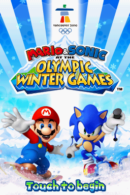 Mario & Sonic at the Olympic Winter Games (Nintendo DS) screenshot: Title screen