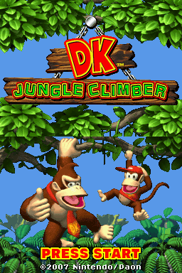 DK: Jungle Climber (Nintendo DS) screenshot: Title screen