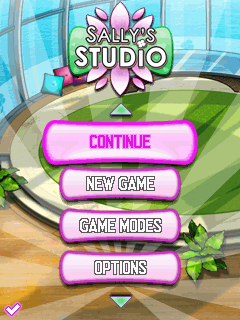 Sally's Studio (J2ME) screenshot: Main menu