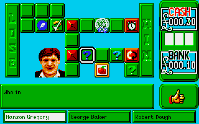 Emlyn Hughes Arcade Quiz (Amiga) screenshot: Trying to win