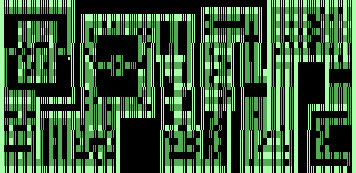 One Hundred and One Monochrome Mazes (DOS) screenshot: Missed! (Maze 50) (MDA)