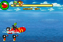 Spy Muppets: License to Croak (Game Boy Advance) screenshot: Water ride