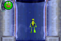 Spy Muppets: License to Croak (Game Boy Advance) screenshot: Kermit frog has to use aqualung? Yes...