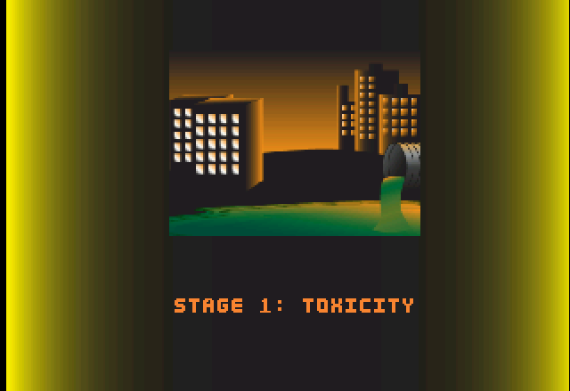 Black Out! (Jaguar) screenshot: Introduction to Toxicity. the first stage of the game