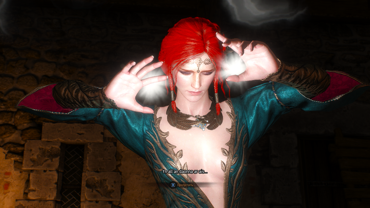 The Witcher 3: Wild Hunt - Alternative Look for Triss (Windows) screenshot: Triss casting a spell