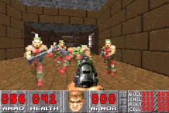 Doom (Game Boy Advance) screenshot: Too many enemies... i have a little trouble.