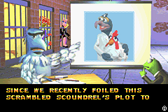 Spy Muppets: License to Croak (Game Boy Advance) screenshot: Gonzo as mad doctor.