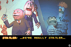 Spy Muppets: License to Croak (Game Boy Advance) screenshot: Statler and Waldorf