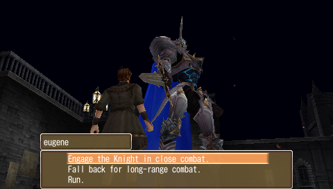White Knight Chronicles: Origins (PSP) screenshot: The game offers quite a lot of choices even in the beginning of the game.