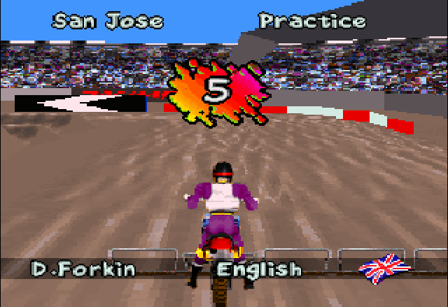 Supercross 3D (Jaguar) screenshot: Starting line