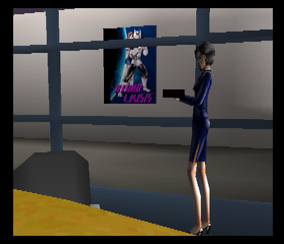 Manic Game Girl (PlayStation) screenshot: Another executive comes by with the prototype.