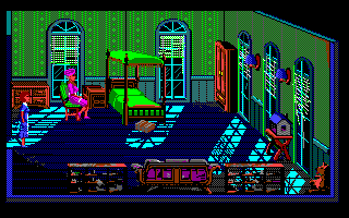 The Colonel's Bequest (Amiga) screenshot: In Ethel's room.