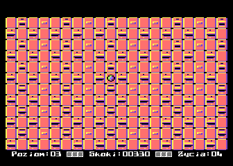 Jumping Jack (Atari 8-bit) screenshot: Level 3