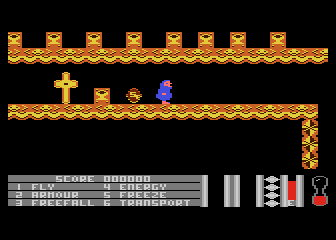 Tarkus and the Crystal of Fear (Atari 8-bit) screenshot: Golden objects