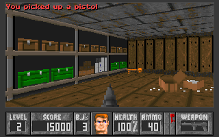 Spear End of Destiny (DOS) screenshot: Located the bronze key