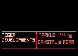 Tarkus and the Crystal of Fear (Atari 8-bit) screenshot: Title screen