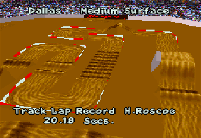 Supercross 3D (Jaguar) screenshot: Overview of the Dallas track