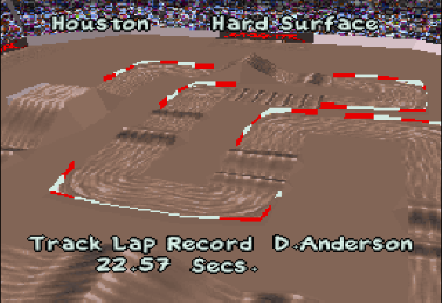 Supercross 3D (Jaguar) screenshot: Overview of the Houston track