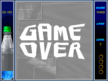 Tix (Browser) screenshot: Game over.