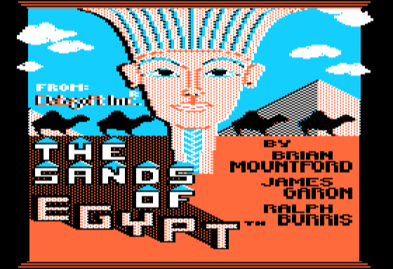 The Sands of Egypt (Apple II) screenshot: Title screen