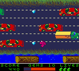 Frogger 2 (Game Boy Color) screenshot: Collect diamonds