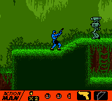 Action Man: Search for Base X (Game Boy Color) screenshot: Fire exchange