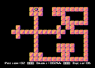 Jumping Jack (Atari 8-bit) screenshot: Level 2
