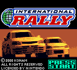 International Rally (Game Boy Color) screenshot: Title screen