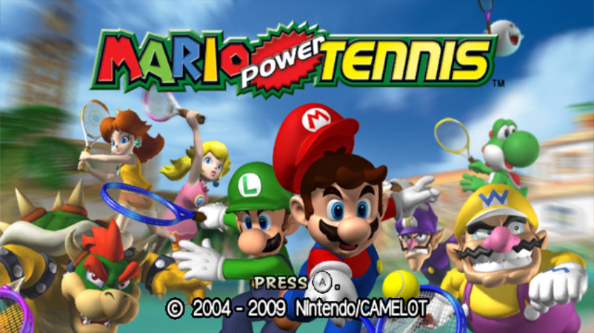 Mario Power Tennis (Wii) screenshot: Title screen