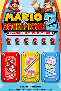 Mario vs. Donkey Kong 2: March of the Minis (Nintendo DS) screenshot: Title screen