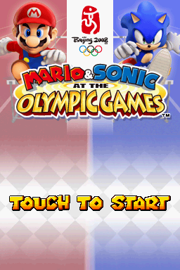 Mario & Sonic at the Olympic Games (Nintendo DS) screenshot: Title screen