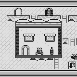Kitchen War (Supervision) screenshot: Enter the doors to find helpful items. This bottle refills our hero's health!