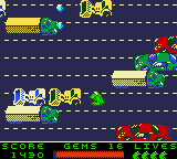 Frogger 2 (Game Boy Color) screenshot: In traffic hour....