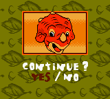 The Land Before Time (Game Boy Color) screenshot: Continue?
